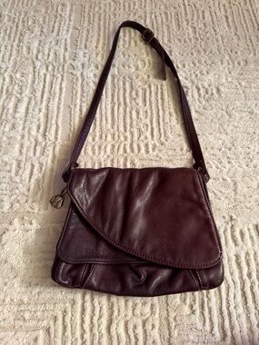 Vintage Victoria Leather Co Brown Genuine Leather Crossbody Bag Made in USA